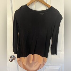 Boutique 3/4 sleeve double layer bow back